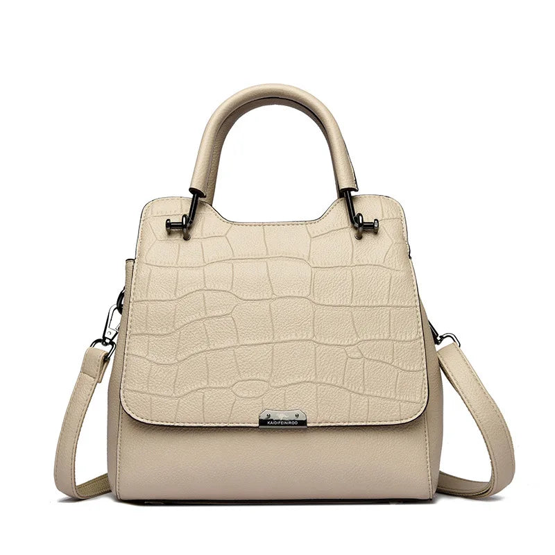 Stone Grain Women Shoulder Bags Design Handbags Elegant Lady Fashion Crossbody