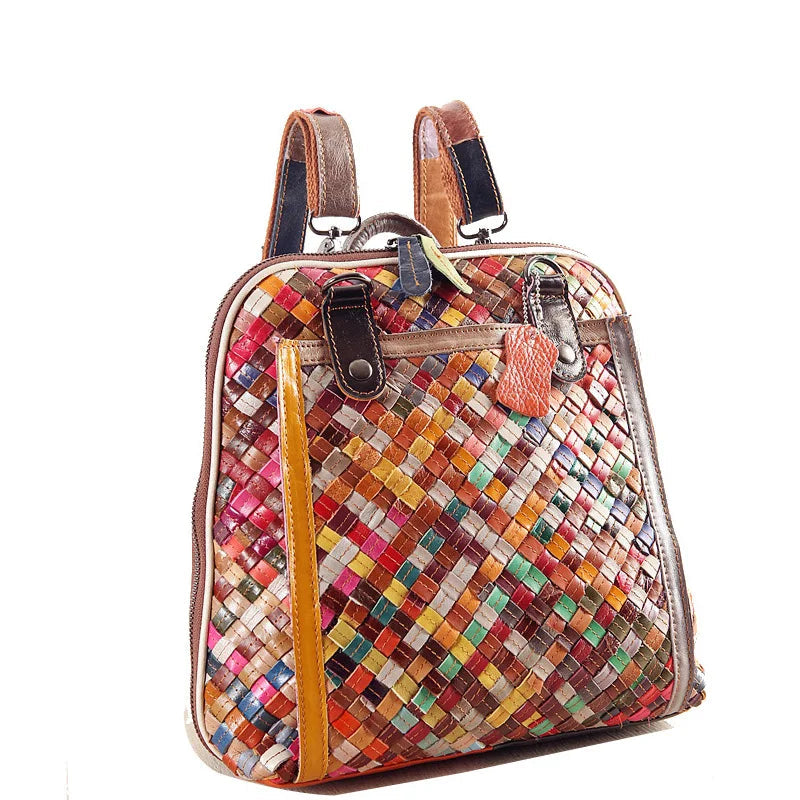 Backpack Crossbody Shoulder Bag Genuine Leather Rucksack