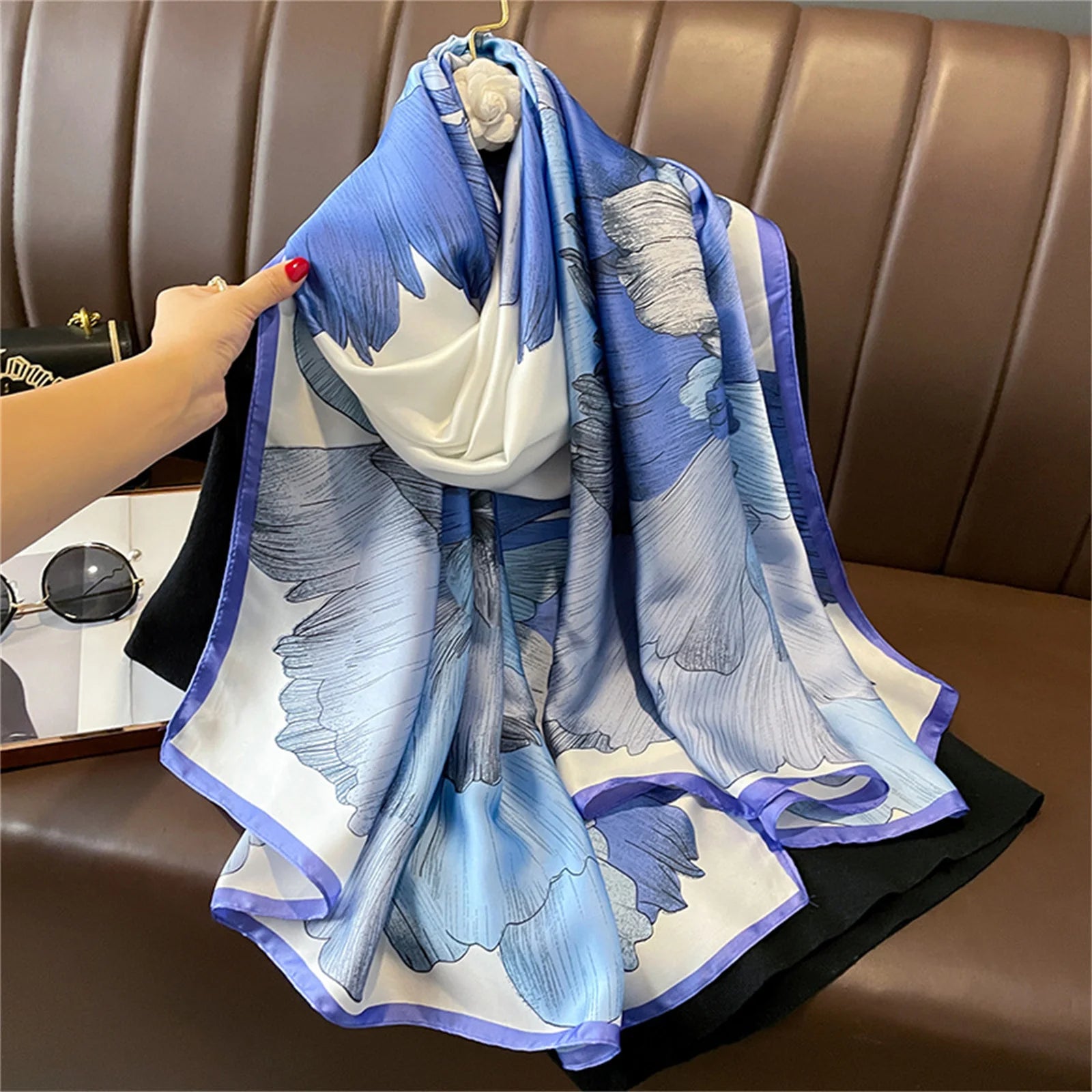 180*90cm Luxury Brand Women Scarf Fashion Print Silk Scarves Summer Shawls Wraps
