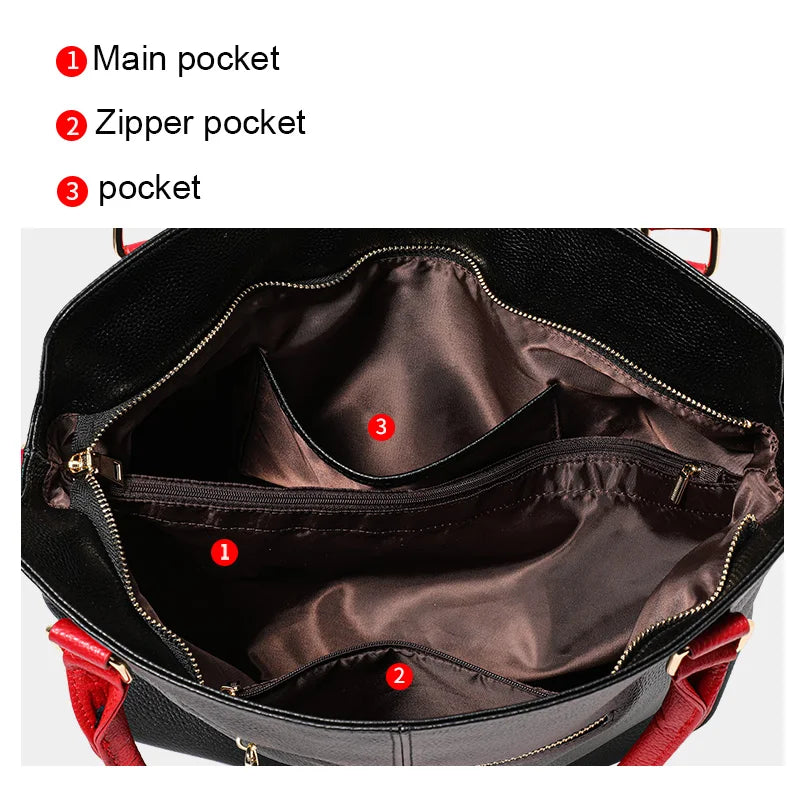 Ladies leisure soft large tote fashion handbag shoulder bag