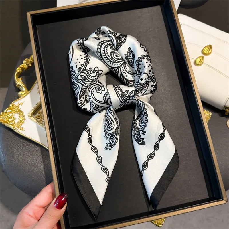 Imitation Silk Printed Square Scarf Fashion Accessories