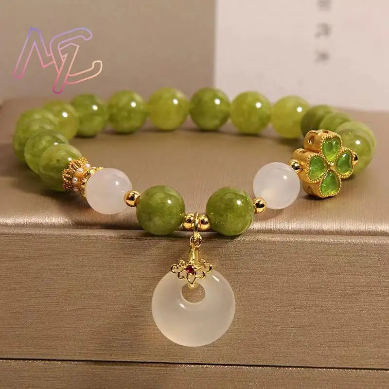 Real Jade Beads Bracelets Jewelry Bangle