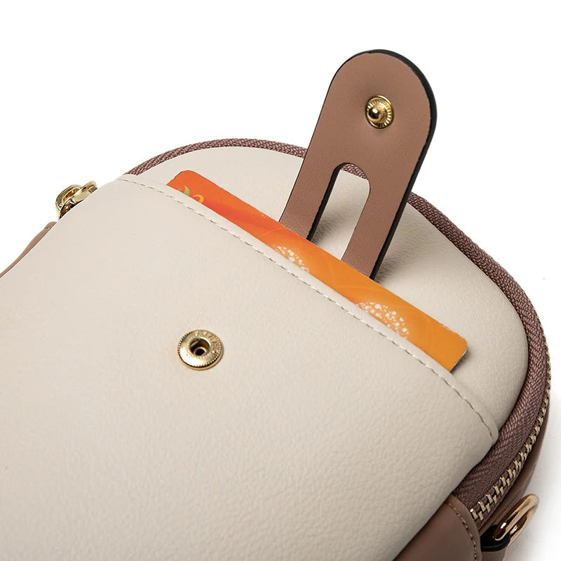 Mobile phone bag female soft PU leather small fresh high-grade fashion zipper large