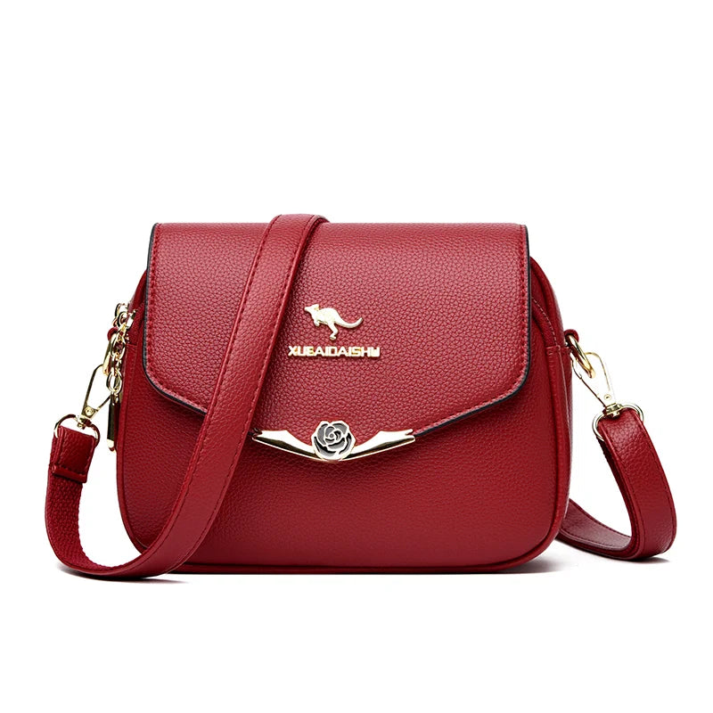 Elegant Soft Leather Shoulder Bag Design Fashionable Crossbody Bag Ladies Purse
