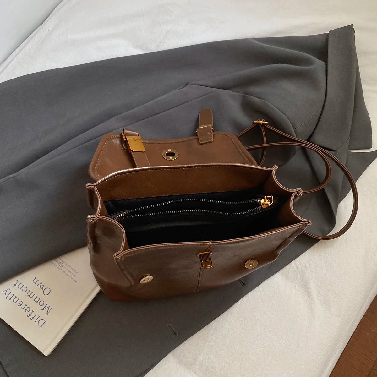 Small Pu Leather Backpacks Fashion Vintage Luxury Bag