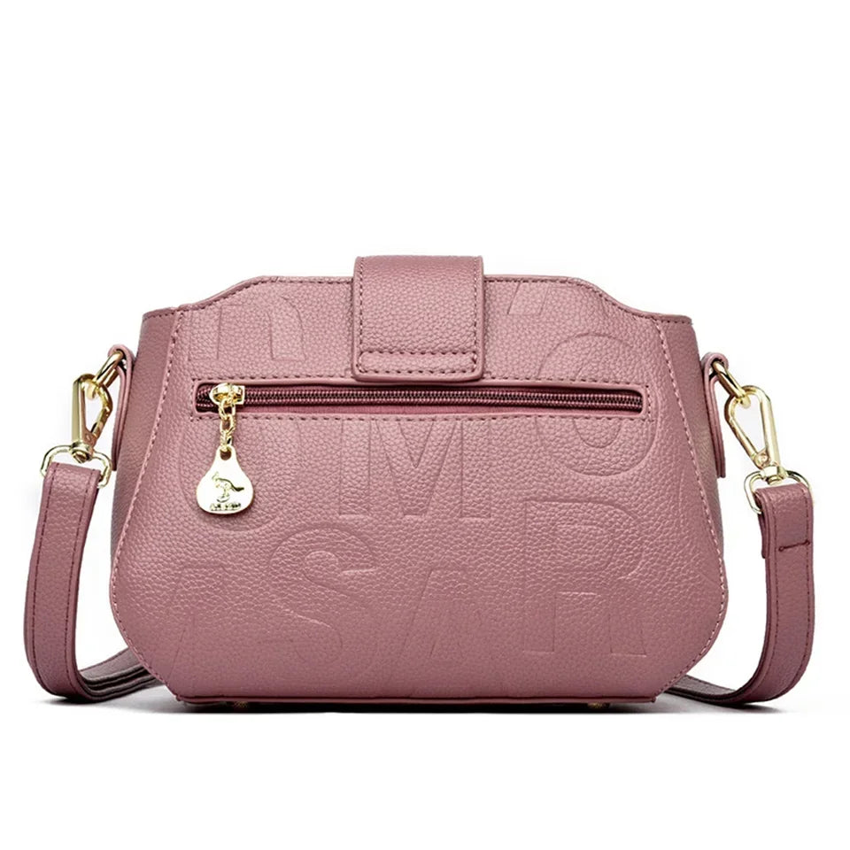 Fashionable Square Buckle Crossbody Bag Large Capacity Travel Handbag Luxury Design