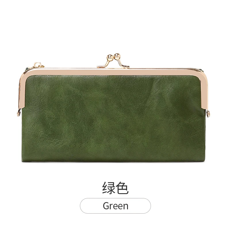 Multi Functional Long Wallet Vintage Clutch Coin Purse Card Holder Zipper Wallet
