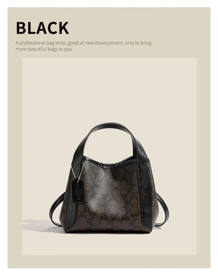 Stylish Design Luxury Leather Tote Large Capacity Elegant Handbag