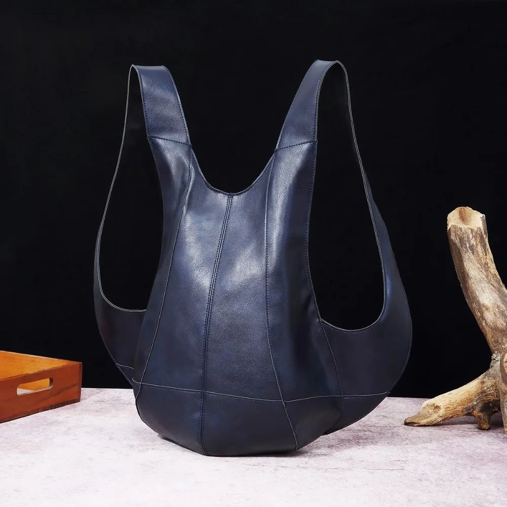 Soft Leather Beetle Bag Backpack Large Capacity Multifunctional Waterproof Trendy Bag