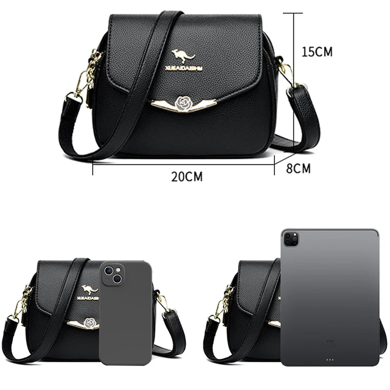 Elegant Soft Leather Shoulder Bag Design Fashionable Crossbody Bag Ladies Purse