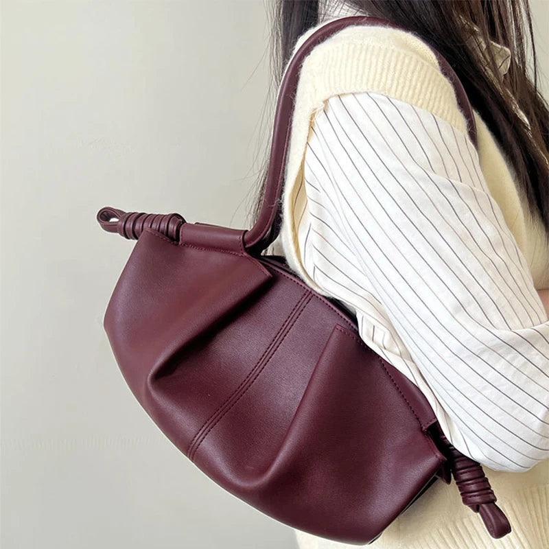 Women's Handbag High-end Design Pleated Cloud Shoulder Crossbody Bag