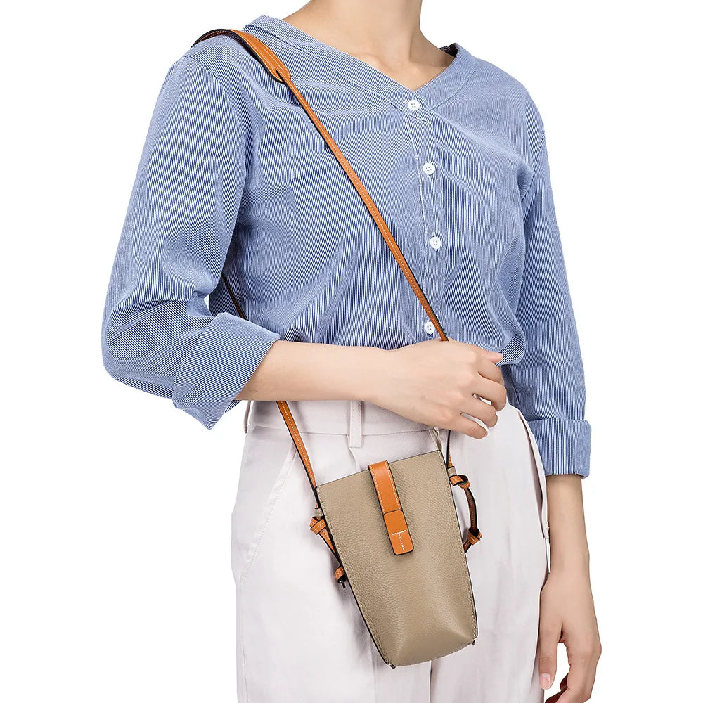 Genuine Leather Women Shoulder Bags Luxury Brands Mini Mobile Phone Bag