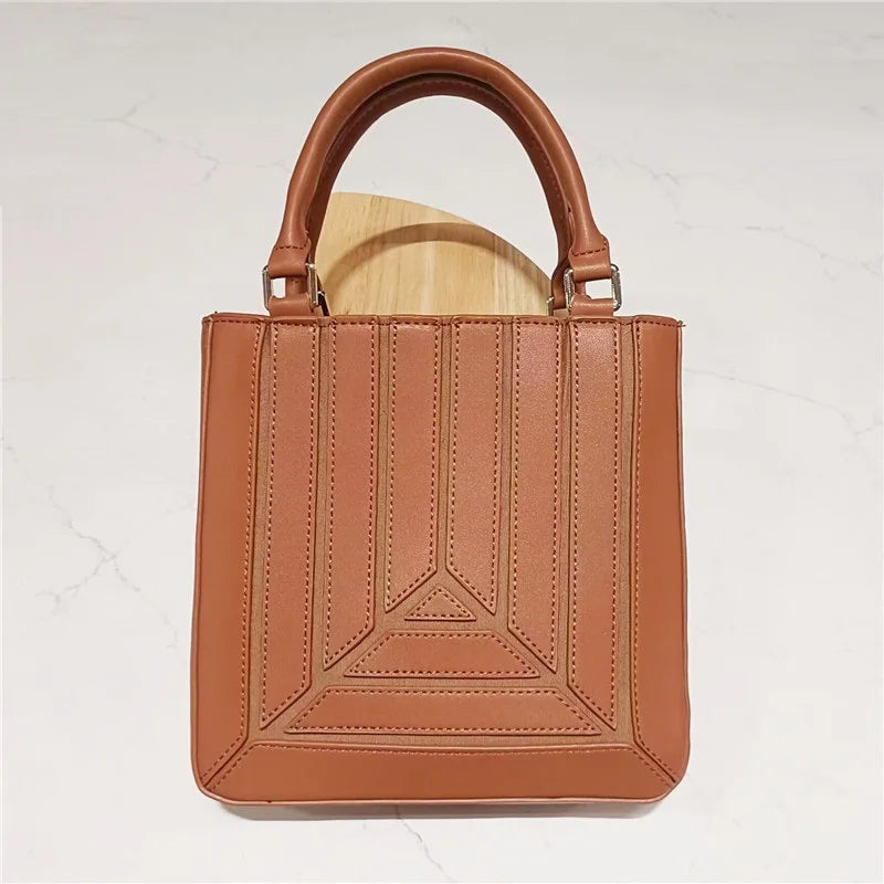 Design paneled handbag small luxury PU leather messenger bag