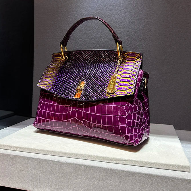 Luxury Crocodile Print High Quality Leather Handbags