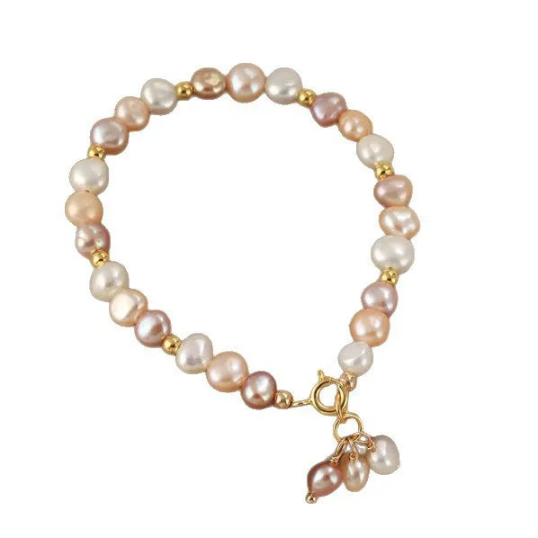 Natural Freshwater Pearl 14K Gold Filled Chain Bracelet