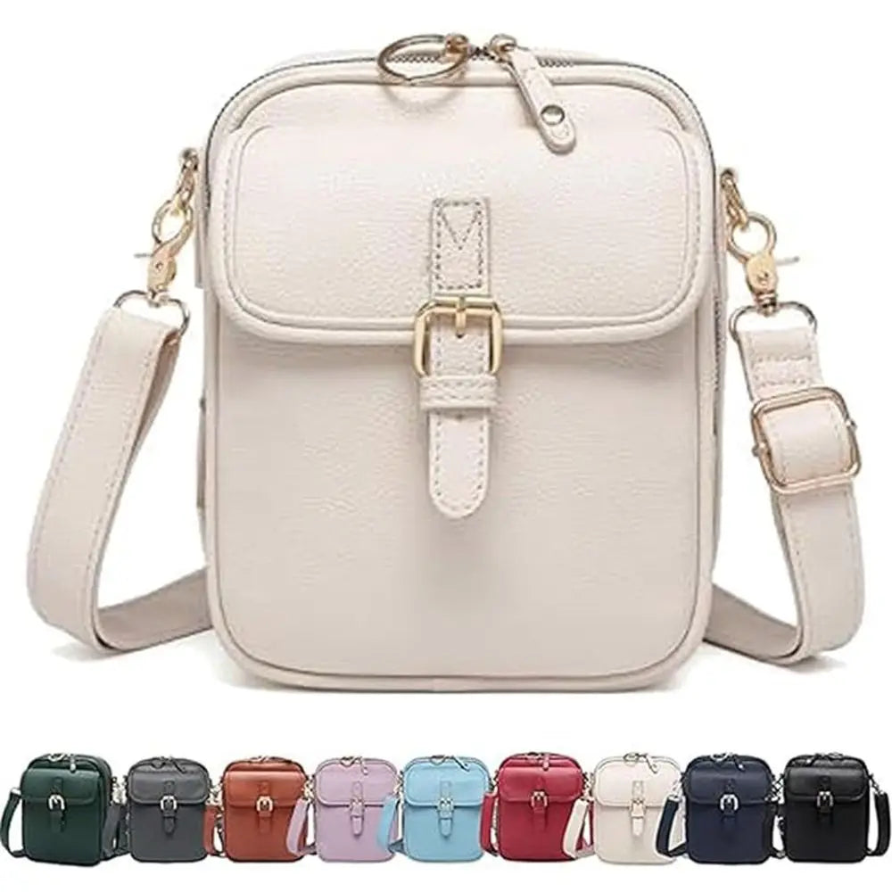 Vintage Messenger Bag Large Capacity Crossbody Leather Bag Adjustable Strap