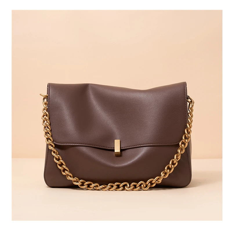 Genuine Leather Slouchy Satchels For Women Vintage Soft Bag