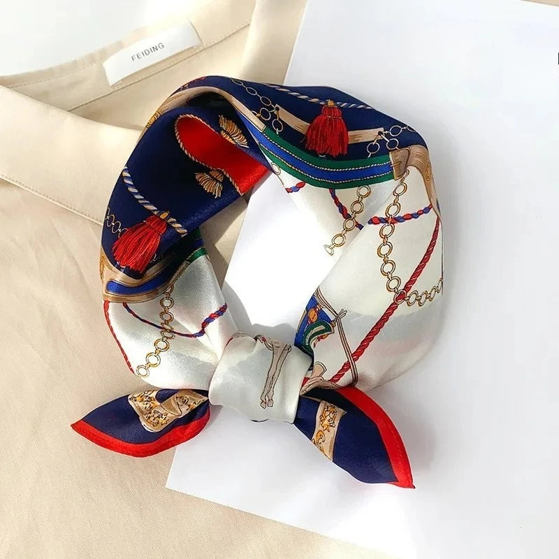 100% Real Silk Scarf Women Square Scarves Bandana
