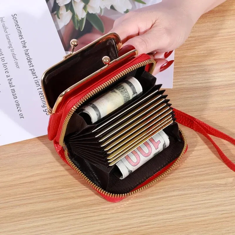 Fashion Wrist Strap Wallet Large Capacity Coin Clip Bag