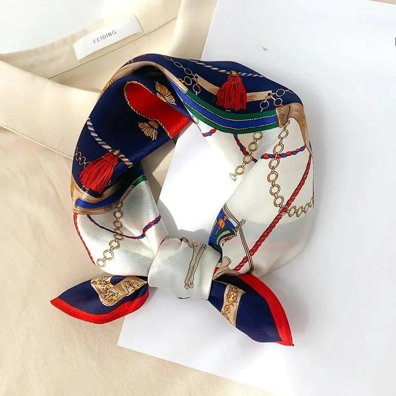 100% Real Silk Scarf Women Square Scarves Bandana