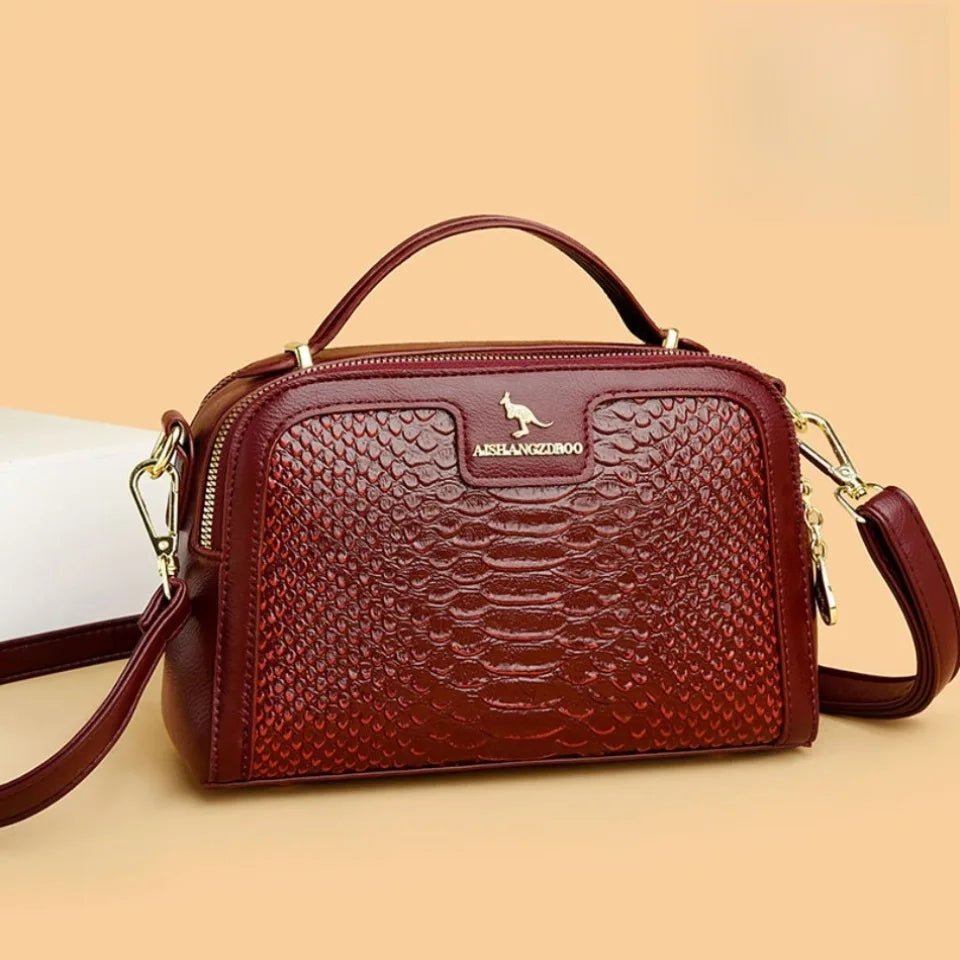 Top Quality Crocodile Pu Leather Crossbody Bags for Women Luxury Design Tote Bag