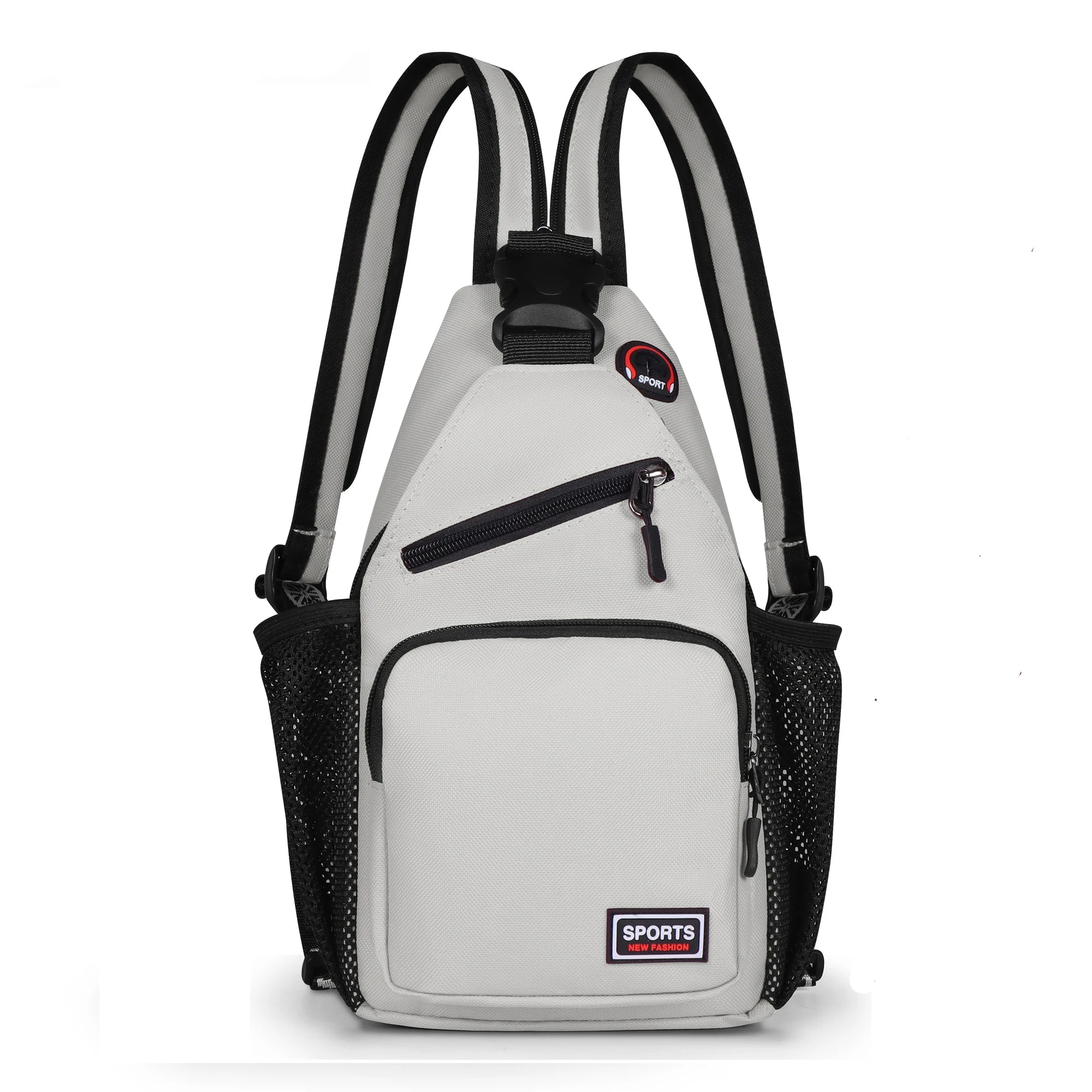 Women Chest Bags Adjustable Backpack Single Shoulder Bag With Earphone Hole