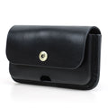 Cow Leather Belt Phone Pouch Magnetic Buckle Design