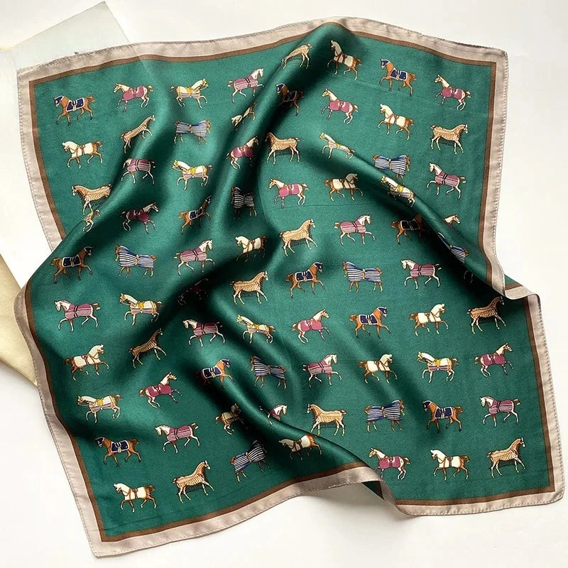 100% Real Silk Scarf Women Square Scarves Bandana