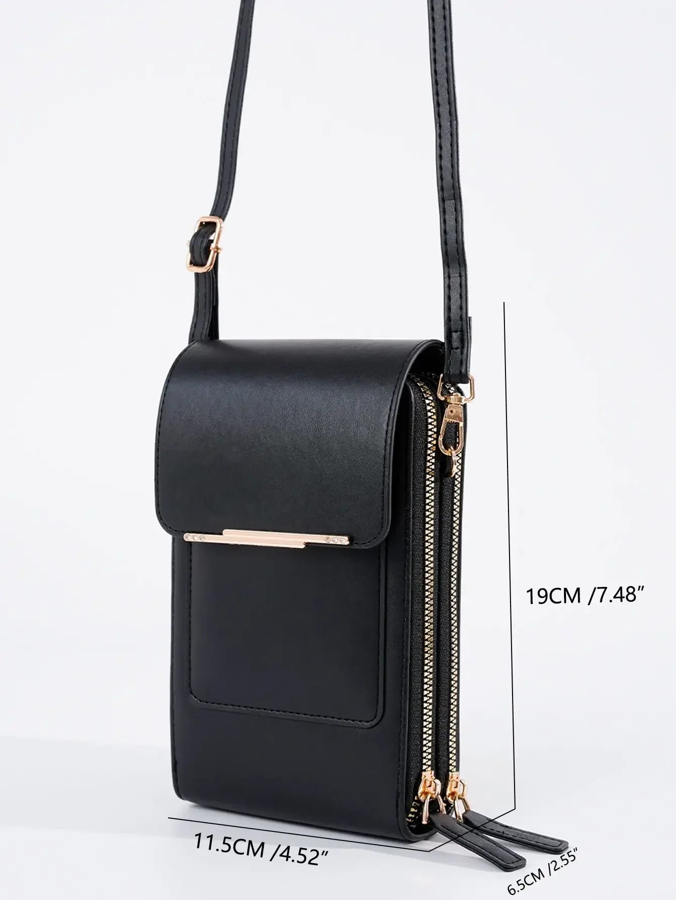 1pcs Solid Color Fashion Multi-pocket Waterproof Phone Wallet