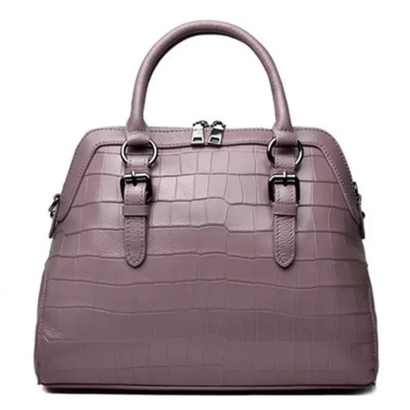 Genuine Leather Handbag Women Messenger Tote Shoulder Bag