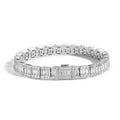 8mm Cluster Tennis Bracelet Mixed Inset Cubic Zirconia