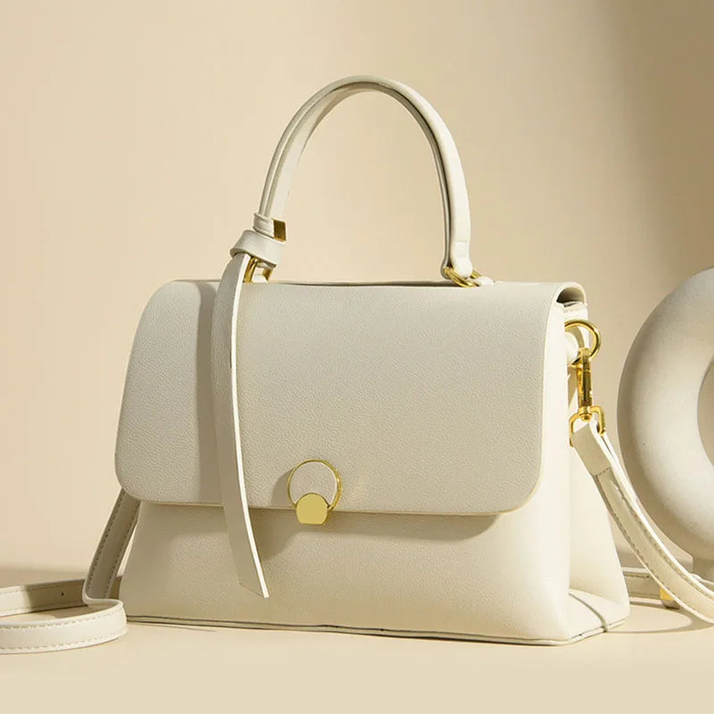 Fashionable High-End Versatile Casual Bag Trendy Textured Color-Blocked Handbag