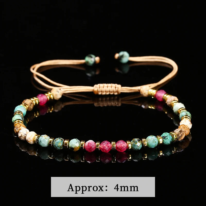 Natural Stone Faceted Turquoise Colored Bracelet