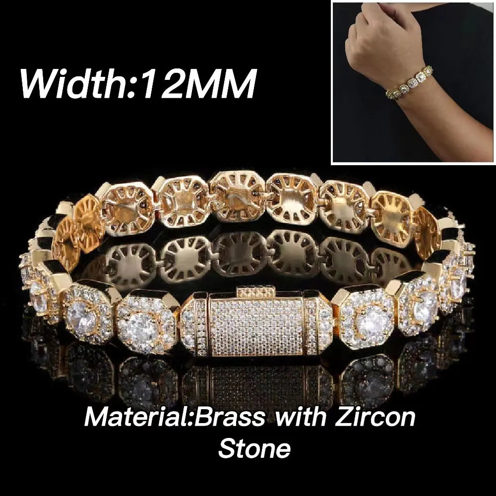 Luxury Bubble Clustered Hip Hop Iced Out Tennis Bracelet