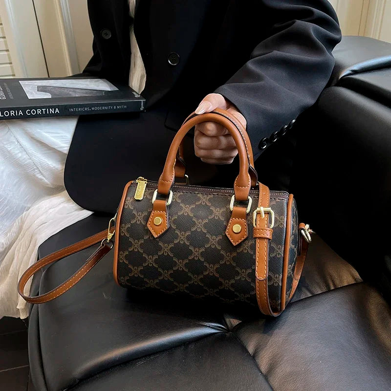 Vintage Paris Inspired Design Stylish Leather Crossbody Handbag