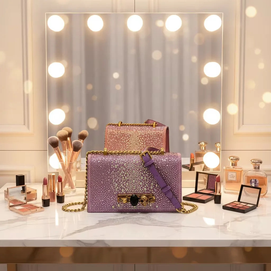 Rhinestone Clutch Small Square Exquisite Crossbody Bag