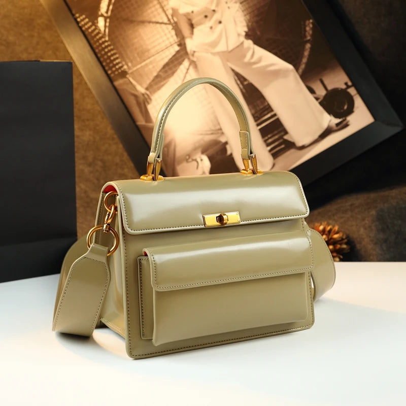 Genuine Leather Women Single-shoulder Crossbody Bag