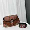 Vintage Embroidery Crossbody Bag Women's Large Capacity Design