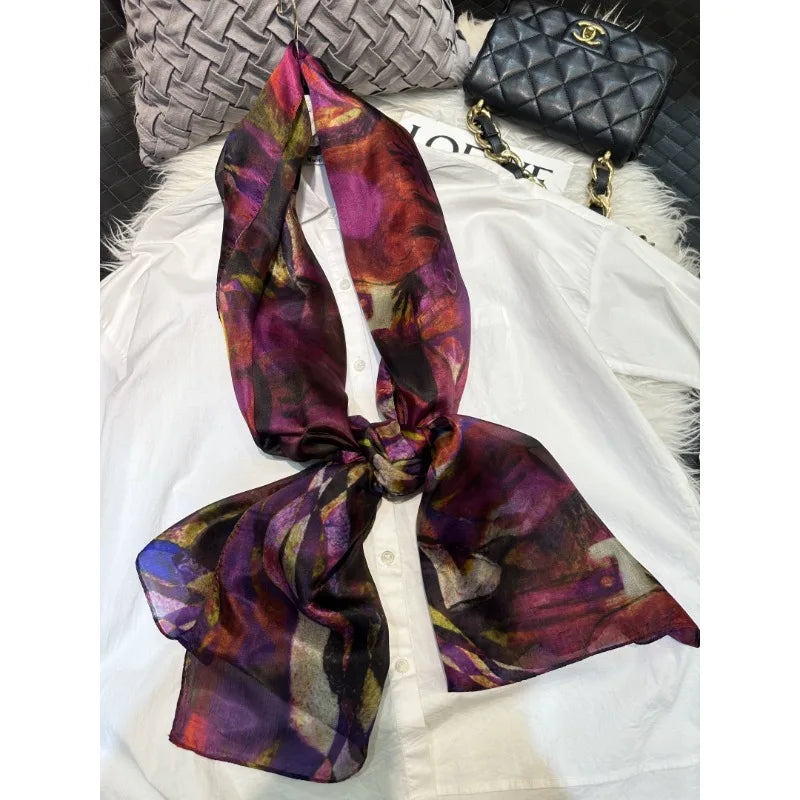 Lightweight Large 100% Mulberry Silk Scarf for Women