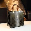Crocodile Print Leather Handbags Large-capacity Tote
