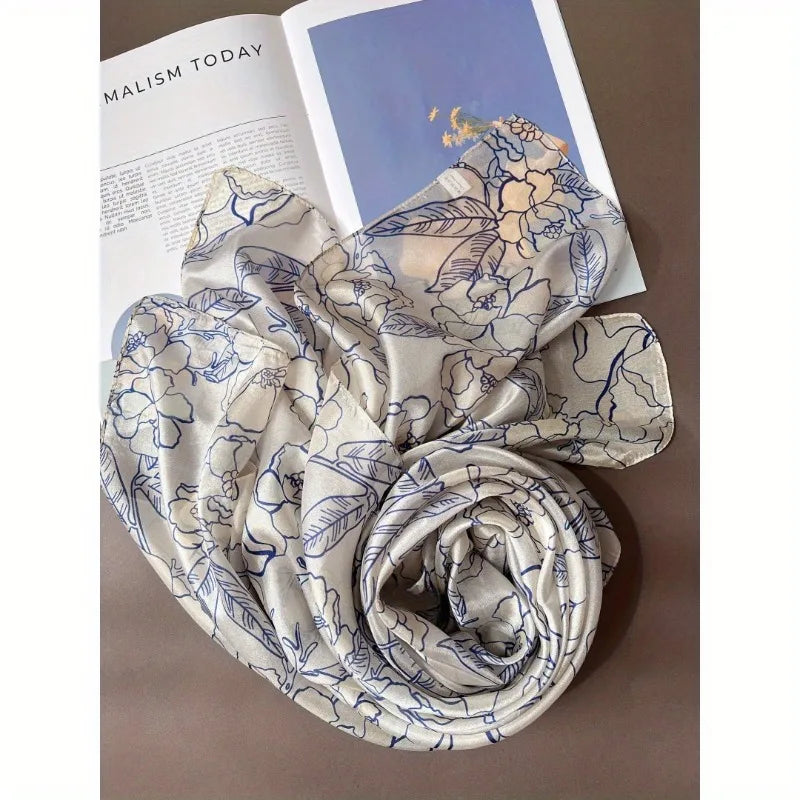 Lightweight 100% Mulberry Silk Scarf Oblong Shawl