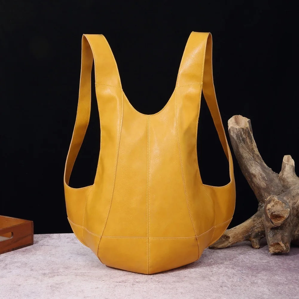 Soft Leather Beetle Bag Backpack Large Capacity Multifunctional Waterproof Trendy Bag