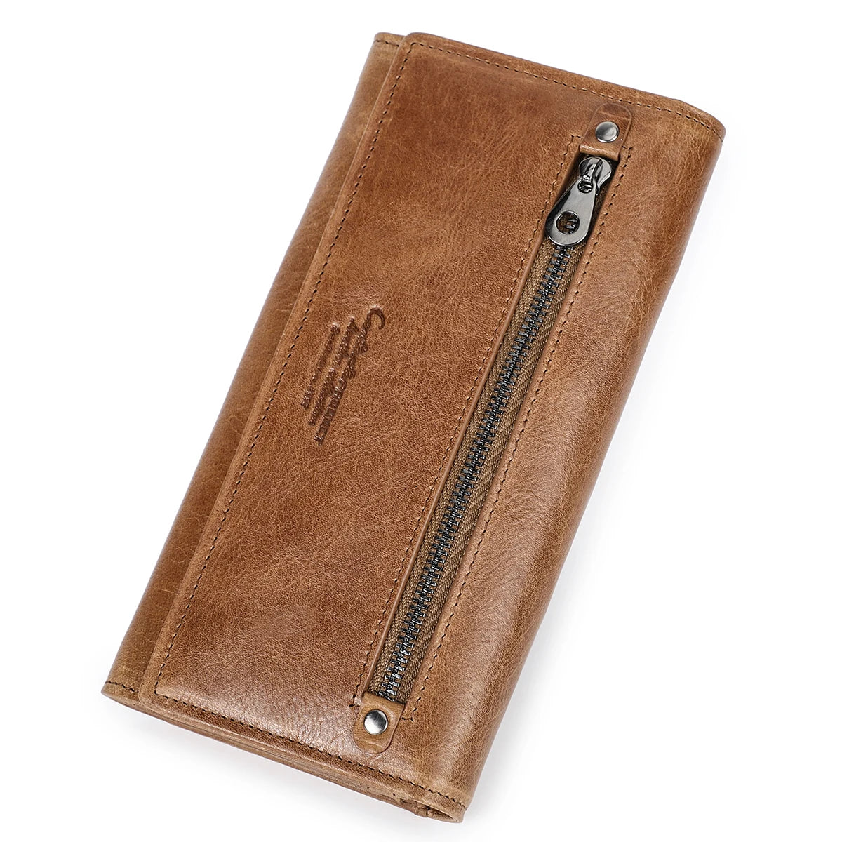 Genuine Leather Wallets Long Clutch Photo Holder Wallet Large Capacity Purses