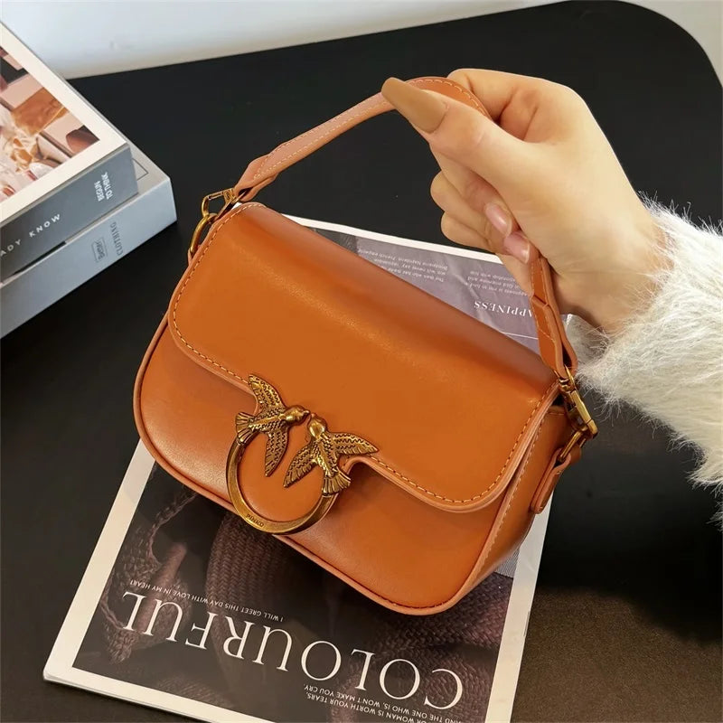 Crossbody Handbag Leather Tote Trendy Design Commuter Bag