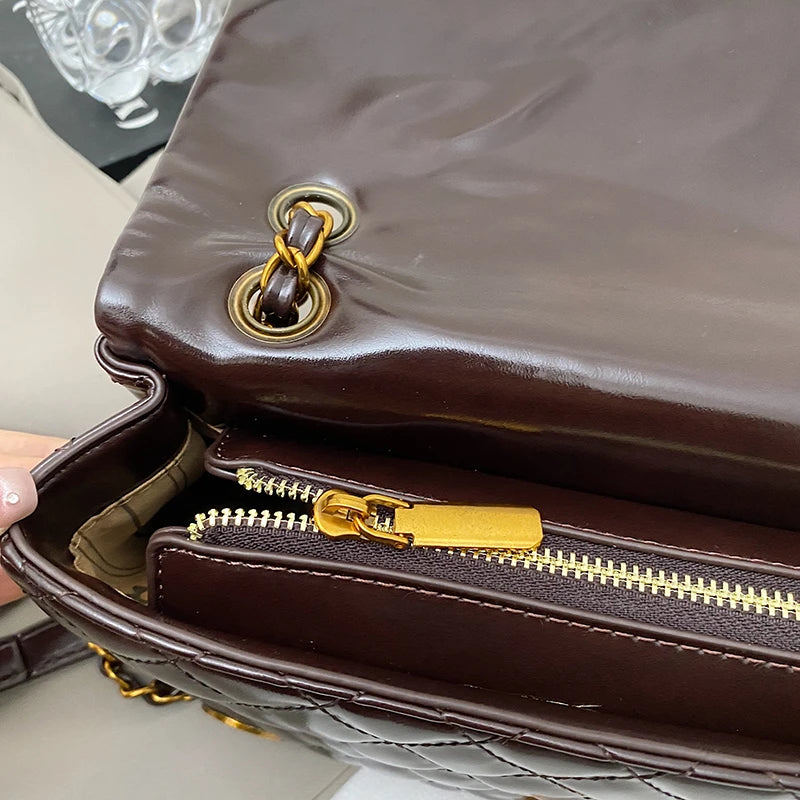 Stylish Leather Crossbody Bag for Women Ladies Luxury Brand Design Handbag