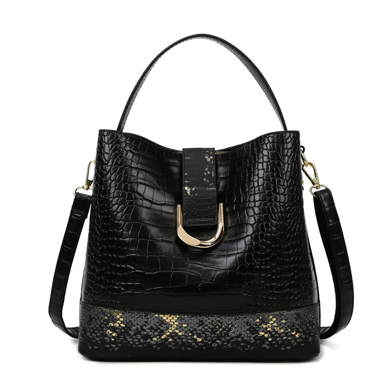 Soft Leather Bags Luxury Design High Quality Crocodile Pattern Bag