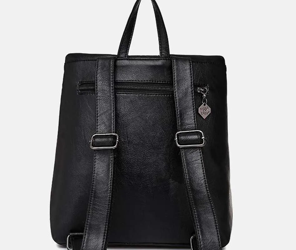 Fashionable Women Leather Backpacks Large Capacity Shoulder Bags Travel Backpack