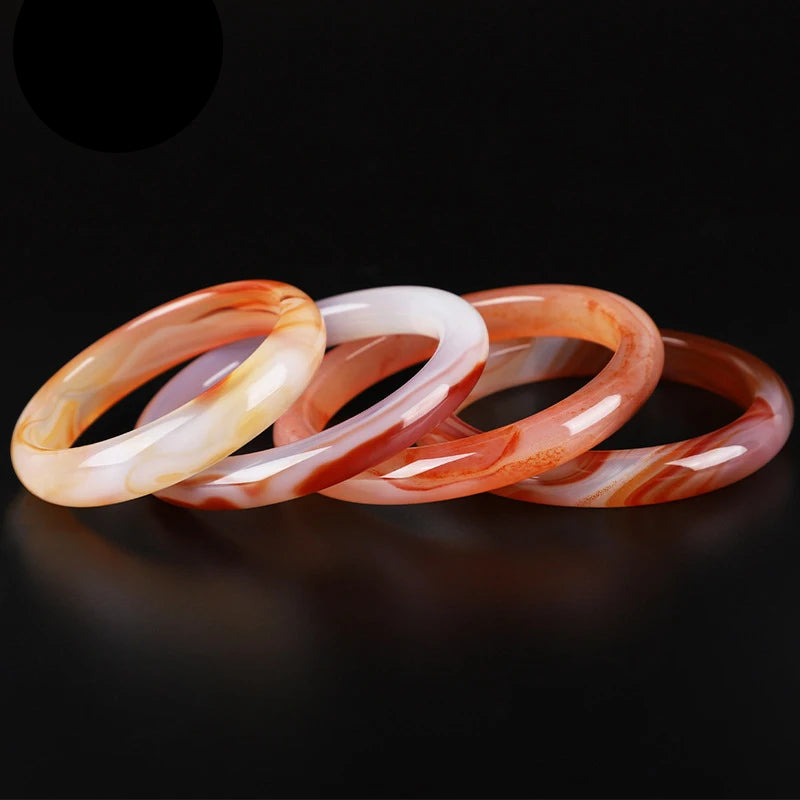 Red Flower Agate Bracelet Elegant Design