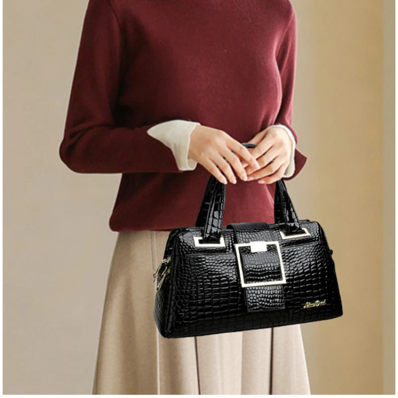 Creative Design PU Luxury Crocodile Patterned Handbag