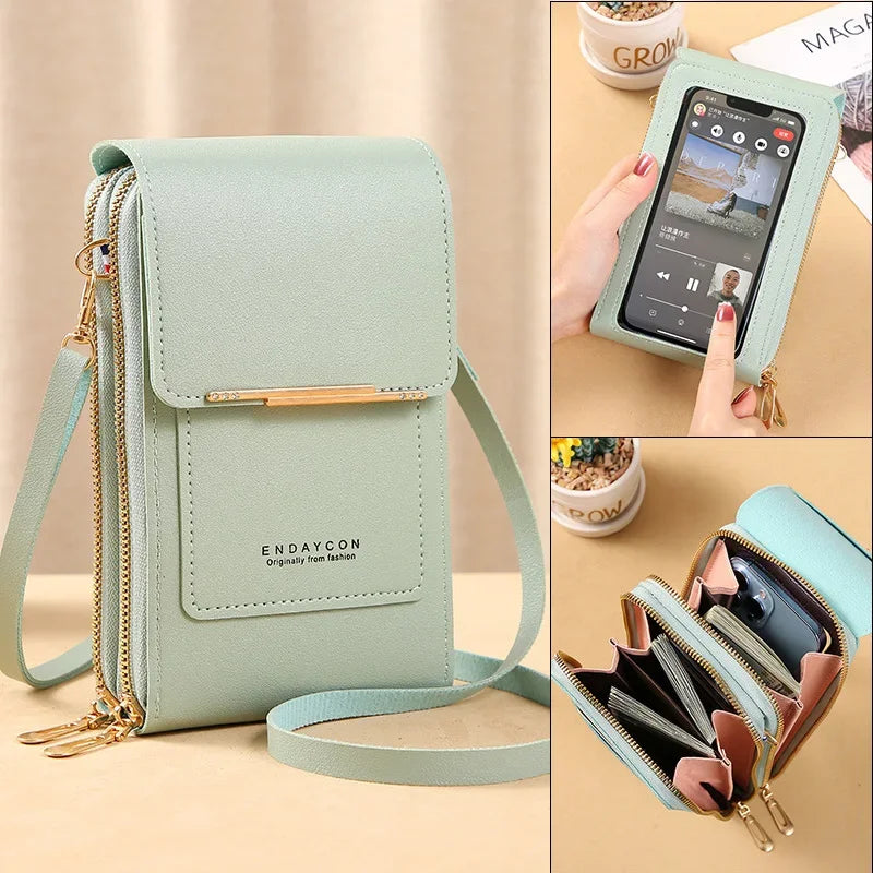 Crossbody Shoulder Bag Wallet Touch Screen Cell Phone Purse